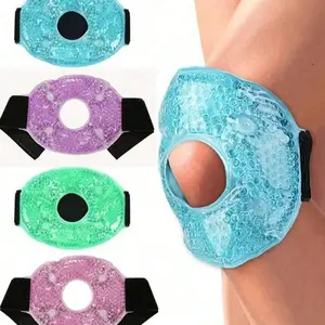 Soft Gel Knee Ice Pack, Reusable Adjustable Hot And Cold Therapy, Foot Ankle Sports Ice Bag, Cooling Leg Wrap for Head Shoulder Leg