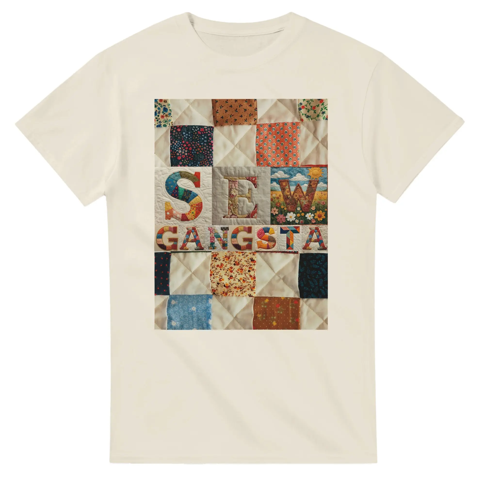 SEW GANGSTA Unisex Crewneck T-shirt | Gildan® 5000 Natural