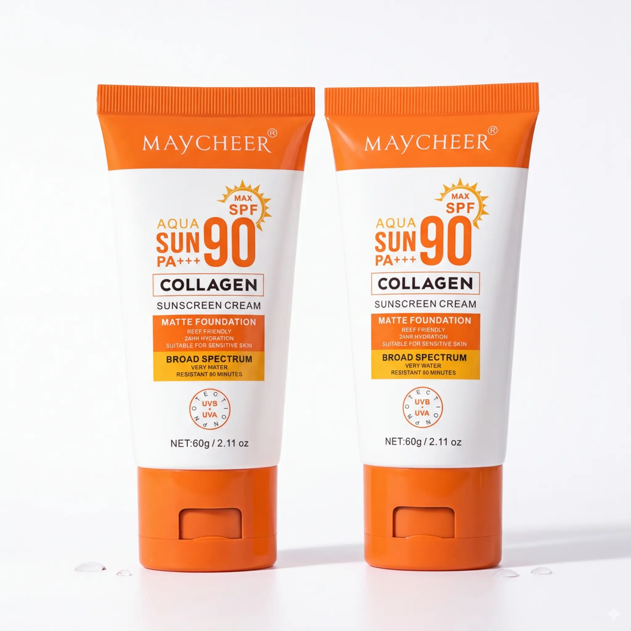 [new] [MACHEER] Sunscreen SPF90+ (2.11oz) | Lightweight & Non-Greasy | Face UV Protection | Summer Must-Have