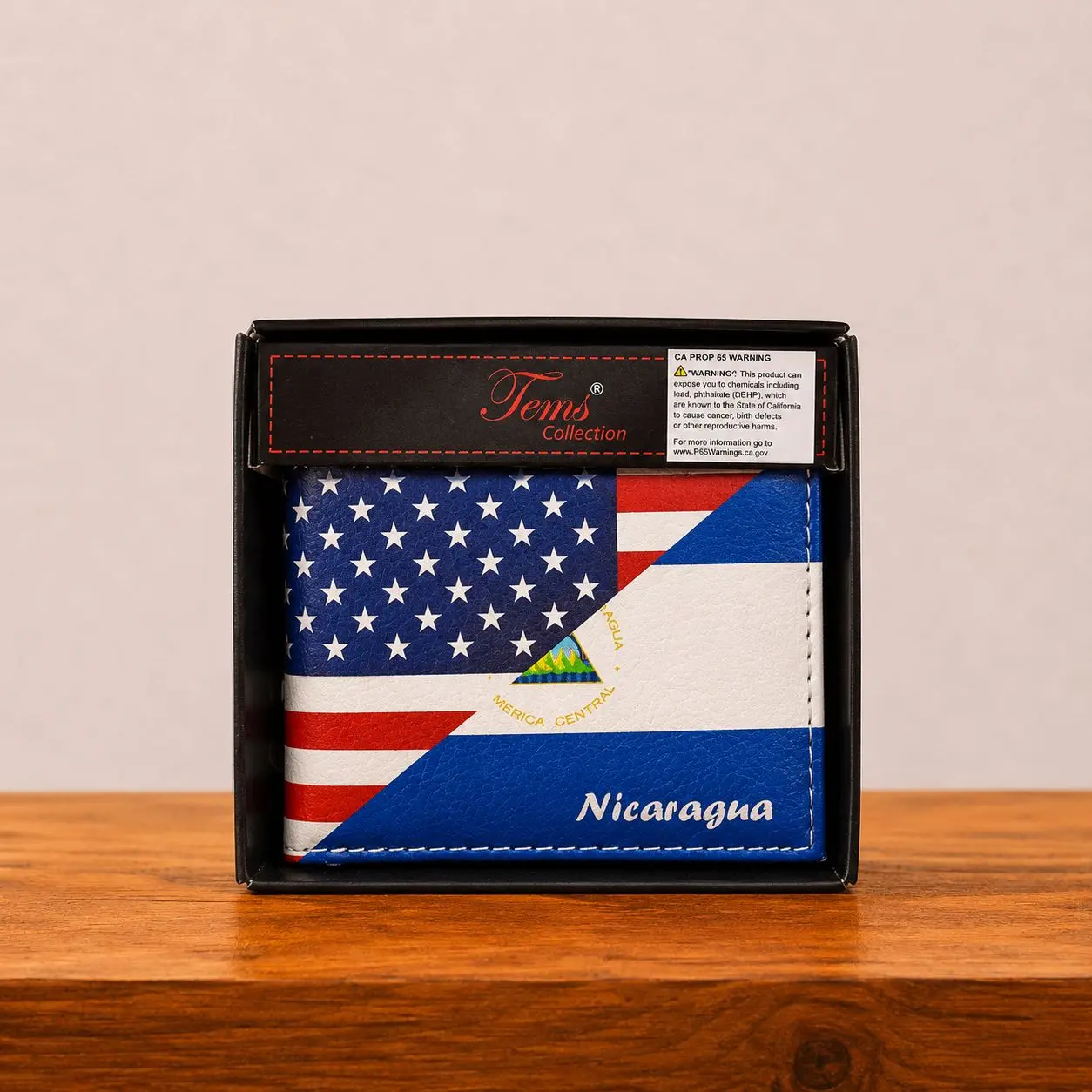 Fashion Men's Wallet, Nicaragua-USA Designed Compact Card Holder for Daily Use, Fashion Men's Wallets