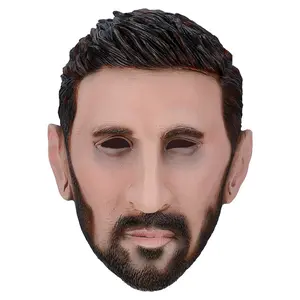 Realistic classic character role-playing; mature, elegant men’s realistic latex mask; 3D facial design; cosplay latex headpiece for costume parties and props; Christmas-themed party disguise props