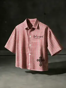 Men's Short Plaid Print Checked Sleeveless Shirt, Fashion Casual Top for Daily Wear, Trendy Design with Comfortable Feel