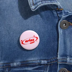 aries fast & furious (red) button (light pink)