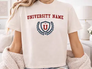 Custom College Logo Comfort Colors Boxy Tee Personalized University Shirt Tailgate Game Day Tank Top Commitment Day Y2k Sorority Merch