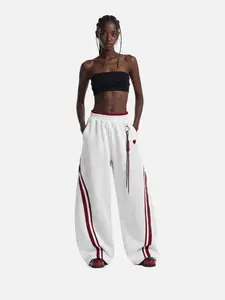 Aelfric Eden Men's Stripe High-Waist Baggy Wide-Leg Sweatpants with Pockets, Drawstring Elastic Waist, Vintage Casual Athletic Workout Streetwear Athletic Joggers (Small, Medium, Large, XL) Men's Bottoms Clothes,father'sdaygifts