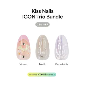 Kiss ICON Press On Glue Nails Trio Bundle