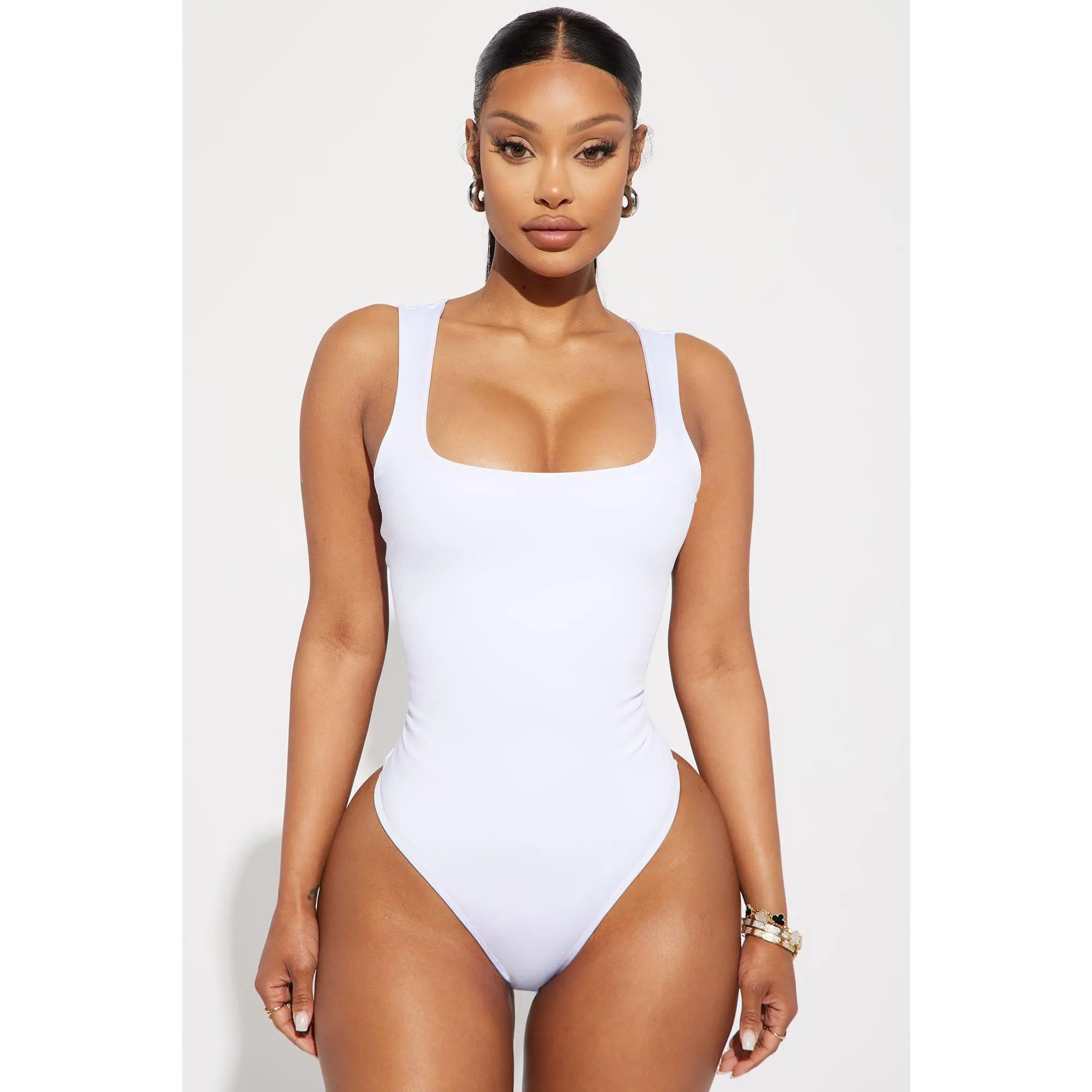 Adriana Smooth Fit Bodysuit - White