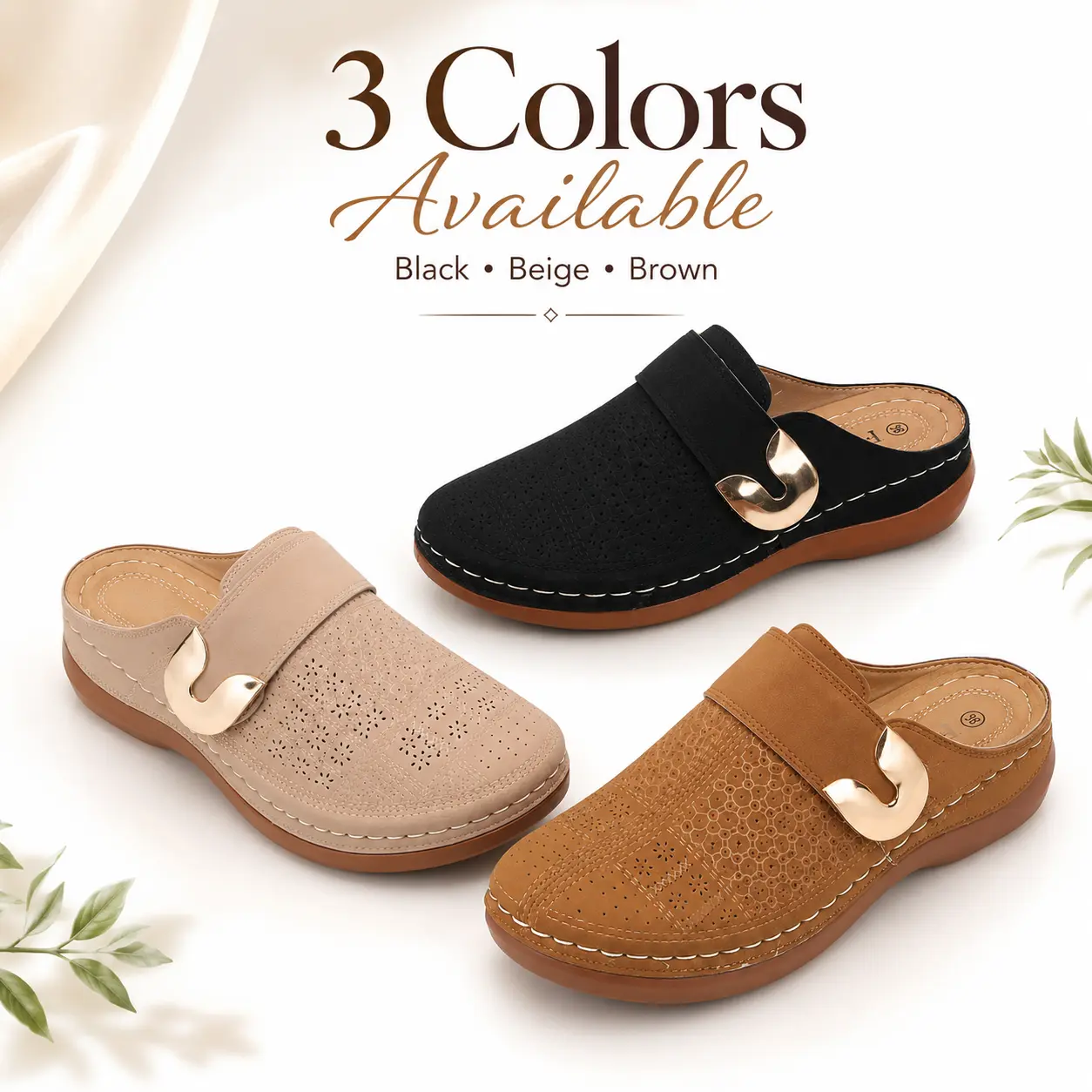 Women's Suede Leather Breathable Clogs, Casual Cork Sole Shoes for Women with Adjustable Straps, Women's Shoes, Casual Clogs