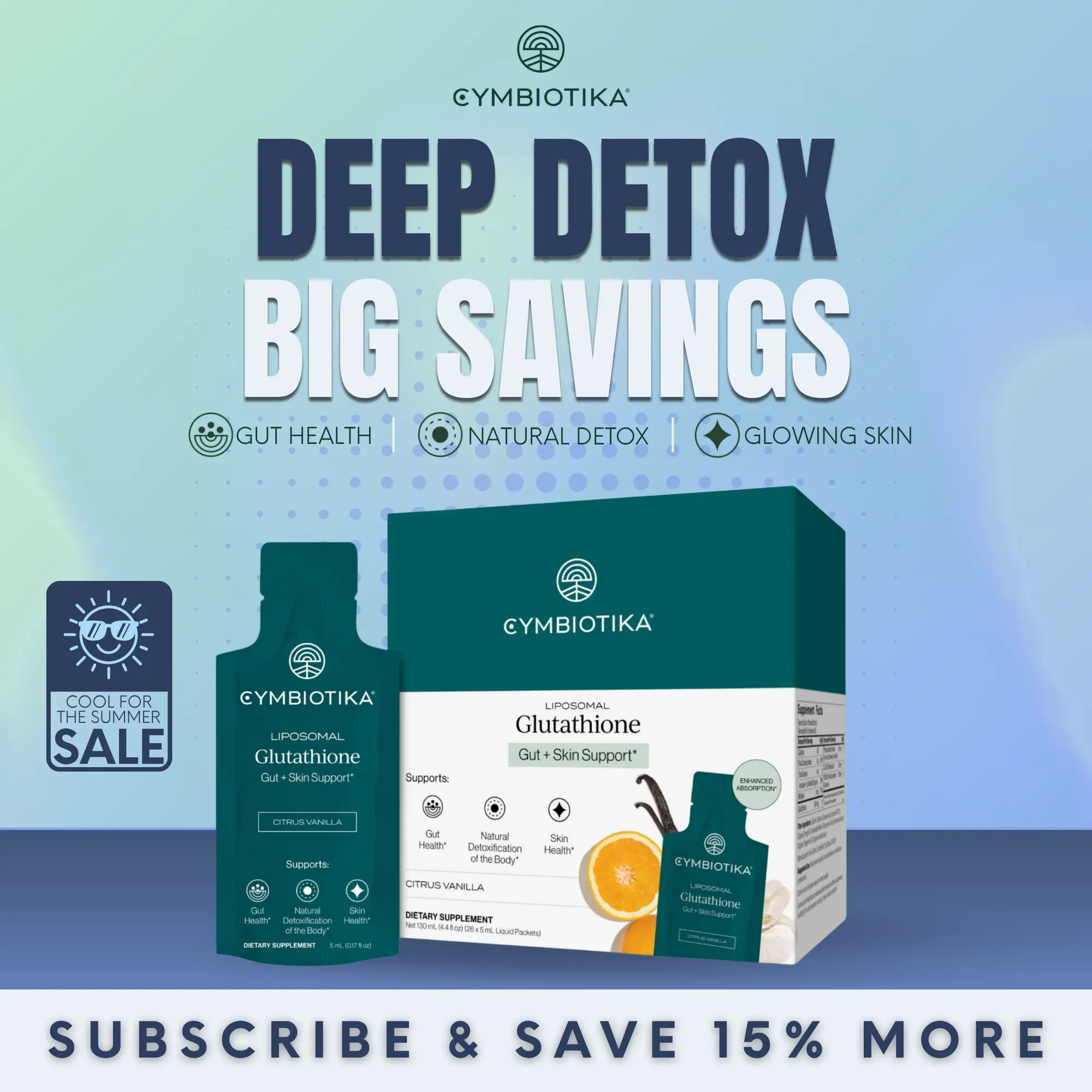 Liposomal Glutathione | 26 Packets | Master Antioxidant & Detox | Clinically Proven 3x Better Absorbed | Skin Brightening, Gut & Liver Health | Immune Support | Reduced Setria Glutathione | Plant-Based | Third-Party Tested