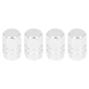 4pcs Tire Stem Valve Caps Wheel Valve Covers Car Dustproof Hexagon Shape Aluminium Alloy Tire Cap