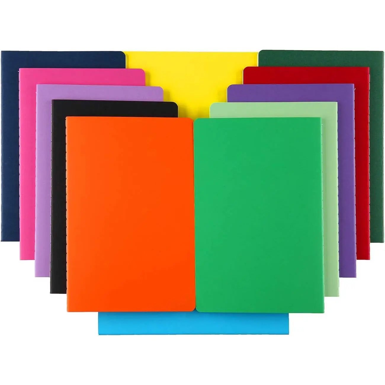 12 count Colorful Blank Notebook Journals Bulk, 60 Pages, 5.5 x8.3 inch, A5 Unlined Travel Journal Set for Travelers, , Students and Office, Writing Drawing Sketchbook Diary Subject Notebooks