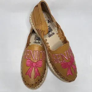 SENIOR Bow Mexican Slip-on Huaraches Women's-Tan