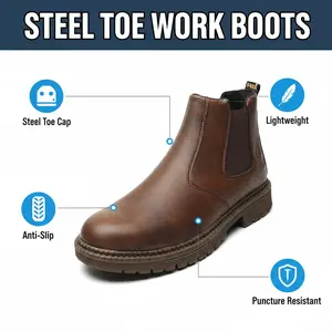 Smash-proof Puncture-proof Splash-proof Safety Shoes Unisex Chef Work Shoe Waterproof Anti-slip Durable Outdoor Comfortable Breathable Heavy Duty Safety Boots