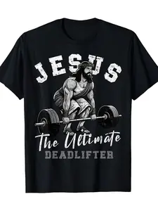 The Ultimate Deadlifter Funny  Lifting Gym T-Shirt, Men's Round Neck Comfortable Breathable T-Shirt, Suitable for Spring, Summer And Autumn, Daily Wear Tops T-Shirt, Seasonal Casual and Trendy Men, Round Neck High Street Pure Cotton Short-sleeved