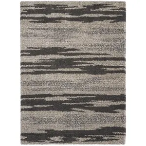 Nourison Amore Marble Shag Area Rug AMOR3 7'10" x 10'10"