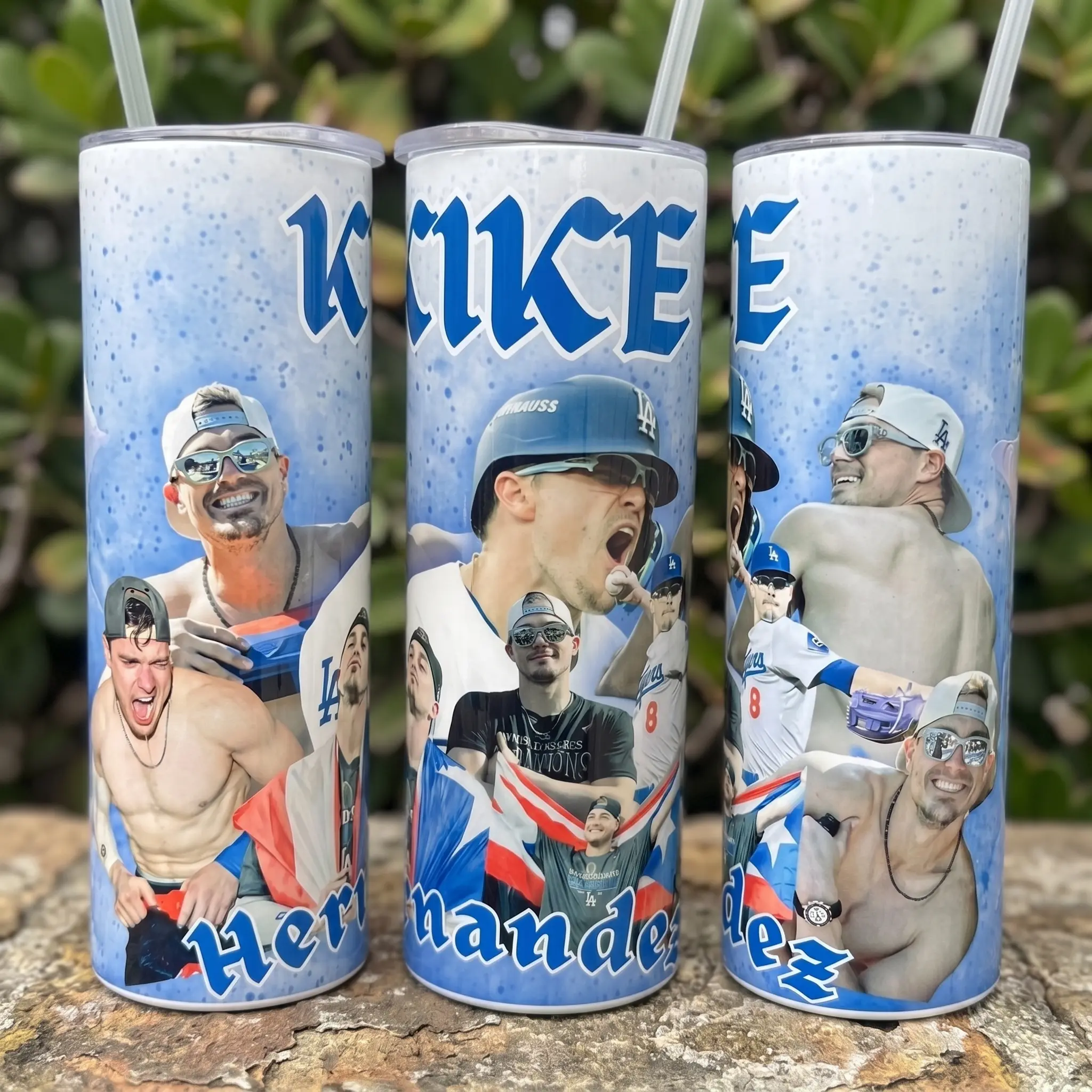 Kiké Hernández Baseball Tumbler Collection, Insulated Travel Mug, Sports Fan Gift Drinkware