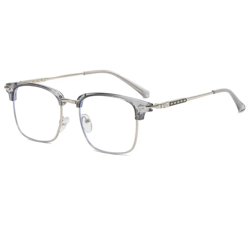 Transparent Gray Silvery Frame