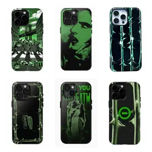 The Matrix Neo Cyberpunk Phone Case, Green Aesthetic Shockproof Cover, Compatible with iPhone 11-17 Pro Max/Plus and Samsung Galaxy S23-25