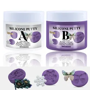 Silicone Putty, Mold Making Kit, Non-Toxic, Strong & Flexible, Easy Mixing Ratio for Reusable Silicone Molds, Resin, Soap