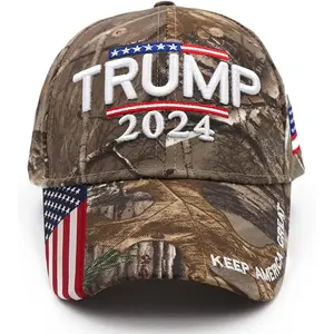 Trump 2024 Hat Donald Trump Hat 2024 MAGA Keep America Great Hat Camo USA Embroidered Adjustable Baseball Cap xywlwoer