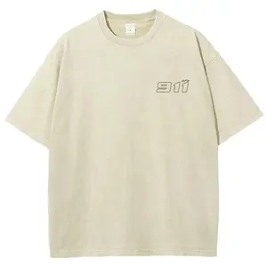 911 GT3 Racing Tshirt Unisex Fit Washed Cotton T-Shirt Oversize Menswear Tops Streetwear Round Neck Tshirt