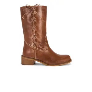 Dico Copenhagen Julia Gaucho Boot With Side Laces in Cognac