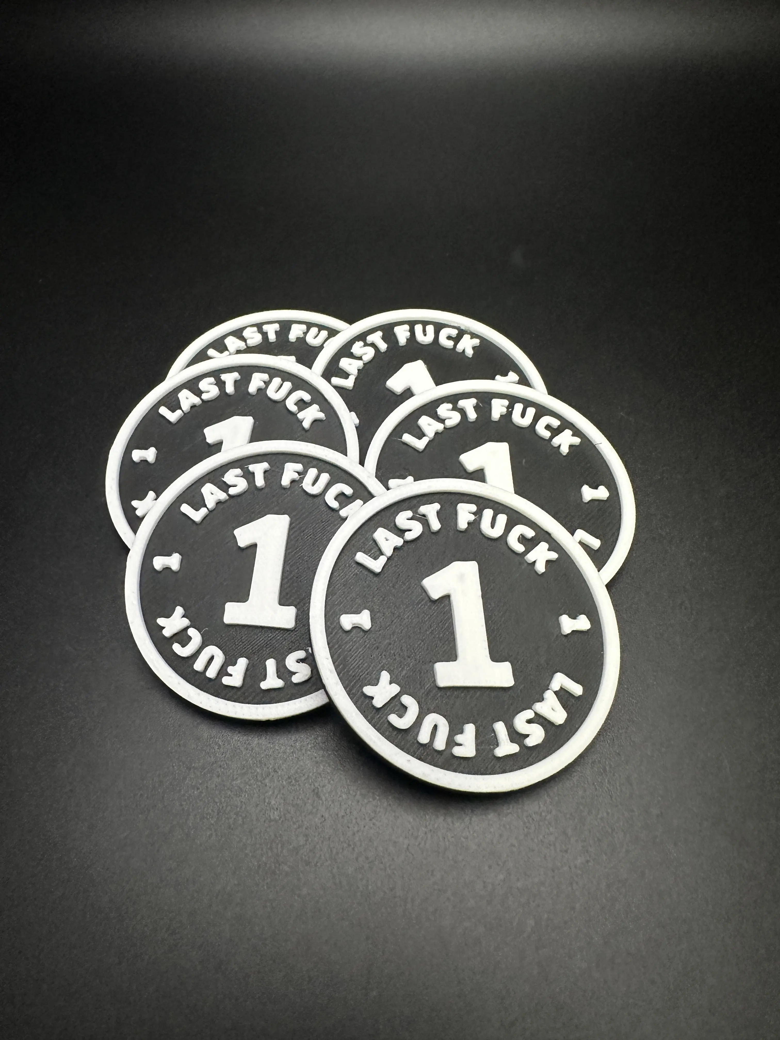 Last Fuck Coin (6 Pack) / One Fuck / Zero Fucks / Single Fuck / Challenge Coin / Fucks to give / Last fuck