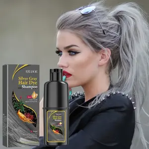 3pcs Silvery Gray Hair Color Shampoo, Hair Dye Shampoo, Mild Formula, Non-irritating, Moisturizing And Smoothing Hair, Suitable For All Hair Types, Easy To Apply