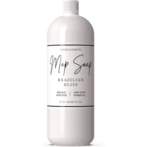 Mop Soap Highly Scented Fragrance, Long Lasting Luxury Floor Cleaner for Hardwood, Tile, Laminate & Stone, Low Suds No Residue Formula, All Mop Types, in USA, 32oz Brazilian Bliss Fragrance