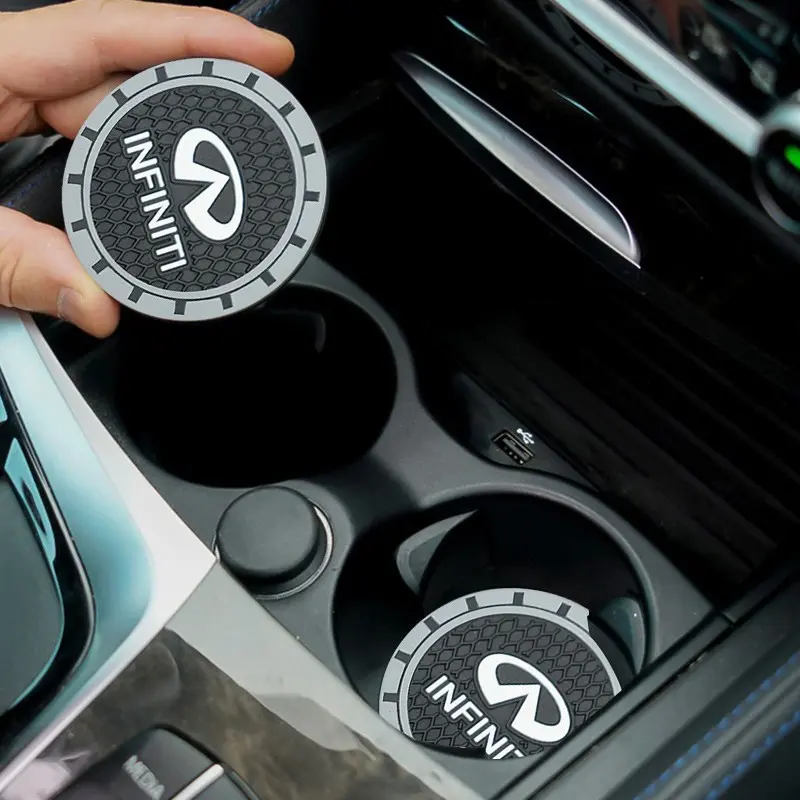 Car Heat Insulation Shockproof Water Coasters, Car Interior Accessory, for Infiniti Models, Durable Protection for Q30 Q50 Q60 Q70 Jx35 Fx35 G37 M35 Esq Qx Series, Automotive Interior Accessories