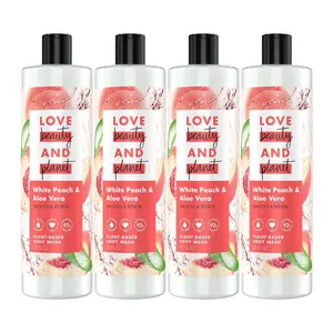Love Beauty and Planet, Nourish & Illuminate Body Wash, White Peach & Aloe Vera, 20 Oz ( 4-Pack )