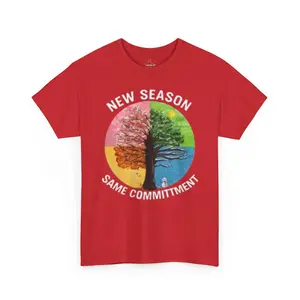 New Season Same Commitment T-Shirt | Four Seasons Tree Design