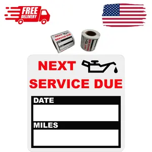 200 Count Clear Oil Change Stickers, 2 X 2 Inches