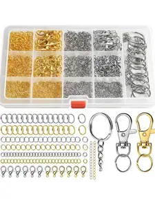 968pcs Keychain Making Kit, Includes Key Chain Hooks, Lobster Clasps, Key Rings, Jump Rings, Ideal for Key Chain and Jewelry Making