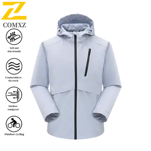 Men Breathable Hiking Jacket Windproof Waterproof Outdoor Sport Raincoat Mountain Climbing Windbreaker Tactical Softshell Coat