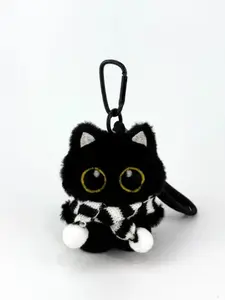 Cute Plush Keychain Toy for Kids, Cat Theme Accessory for Handbags Wallets Backpacks, Versatile Cartoon Charm Gift, Keychain Bag Pendant