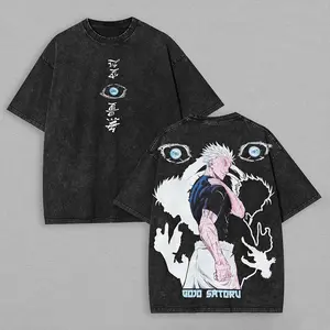 Men's Printed Washed Round Neck Distressed Vintage Short-Sleeve Top, Unisex Sports Clothes T-Shirt, Cartoon T-Shirts 123