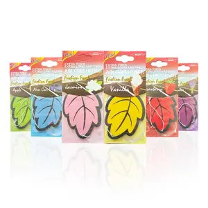 5-20pcsCar Air Freshener Natural scented tea paper Auto Hanging Vanilla perfume fragrance Leaf Shape car accessories interior