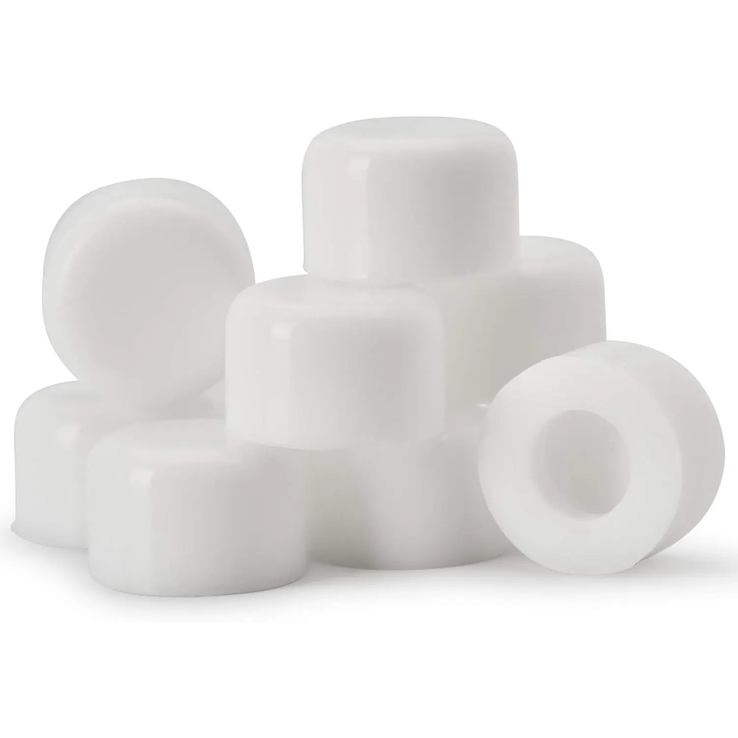 Premium Rubber Door Stop Stud Replacement Tips Doorstopper Bumpers Hinge End Caps for Wall & Floor Protection Universal Size (White)