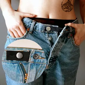 4 Pack Adjustable Elastic Waist Extenders – Premium Button Expanders for Plus Size & Maternity Pants, Stretch Comfort Fit for Jeans and Casual Trousers