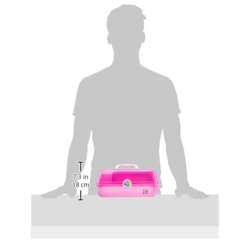 Caboodles Girl Makeup Box, Hot Pink Sparkle, Hard Plastic Makeup Organizer Box, Built-In Mirror, Secure Latch for Safe , Spacious Storage for Large Items Plano Molding Company - Caboodles Div