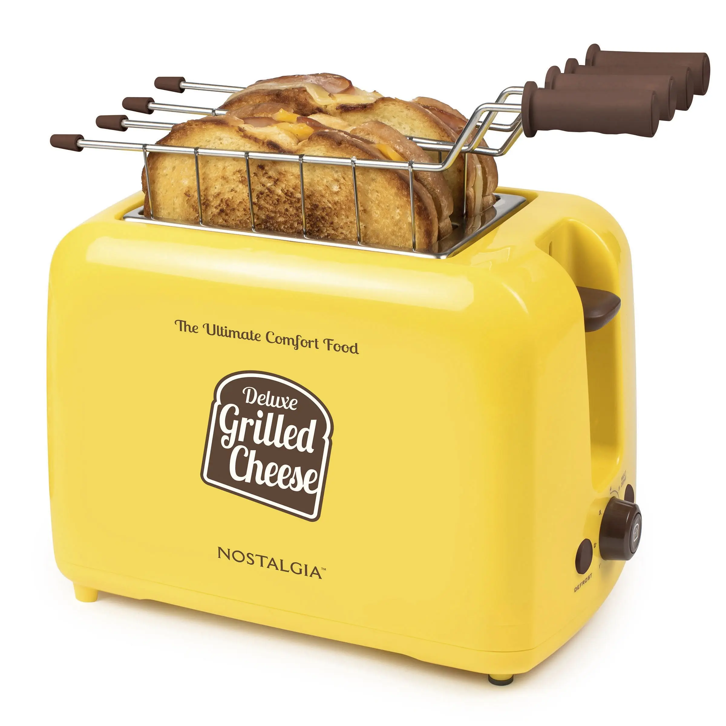 Deluxe Grilled Cheese Sandwich Toaster with Toasting Baskets with Extra Wide Slots