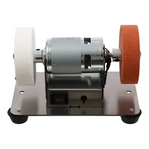 Compact Benchtop Sander Dual Wheel Forward Reverse Switch for Sharpening Knives Tools Metal Grinding Deburring