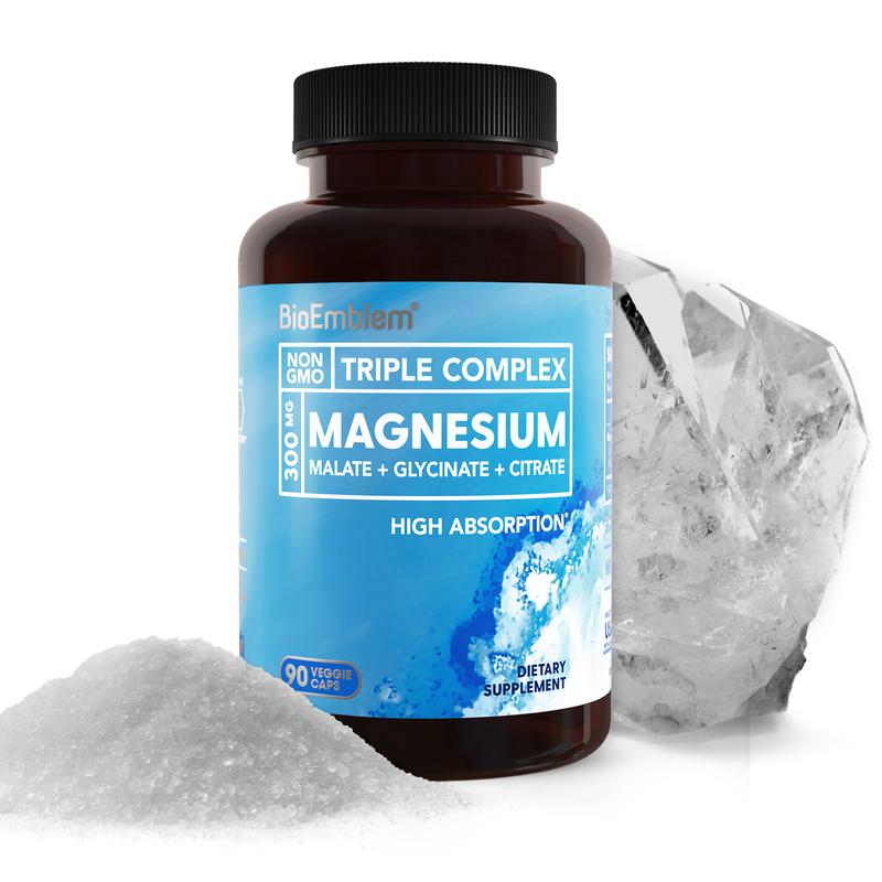 BioEmblem Triple Magnesium Complex | 300mg of Magnesium Glycinate ...