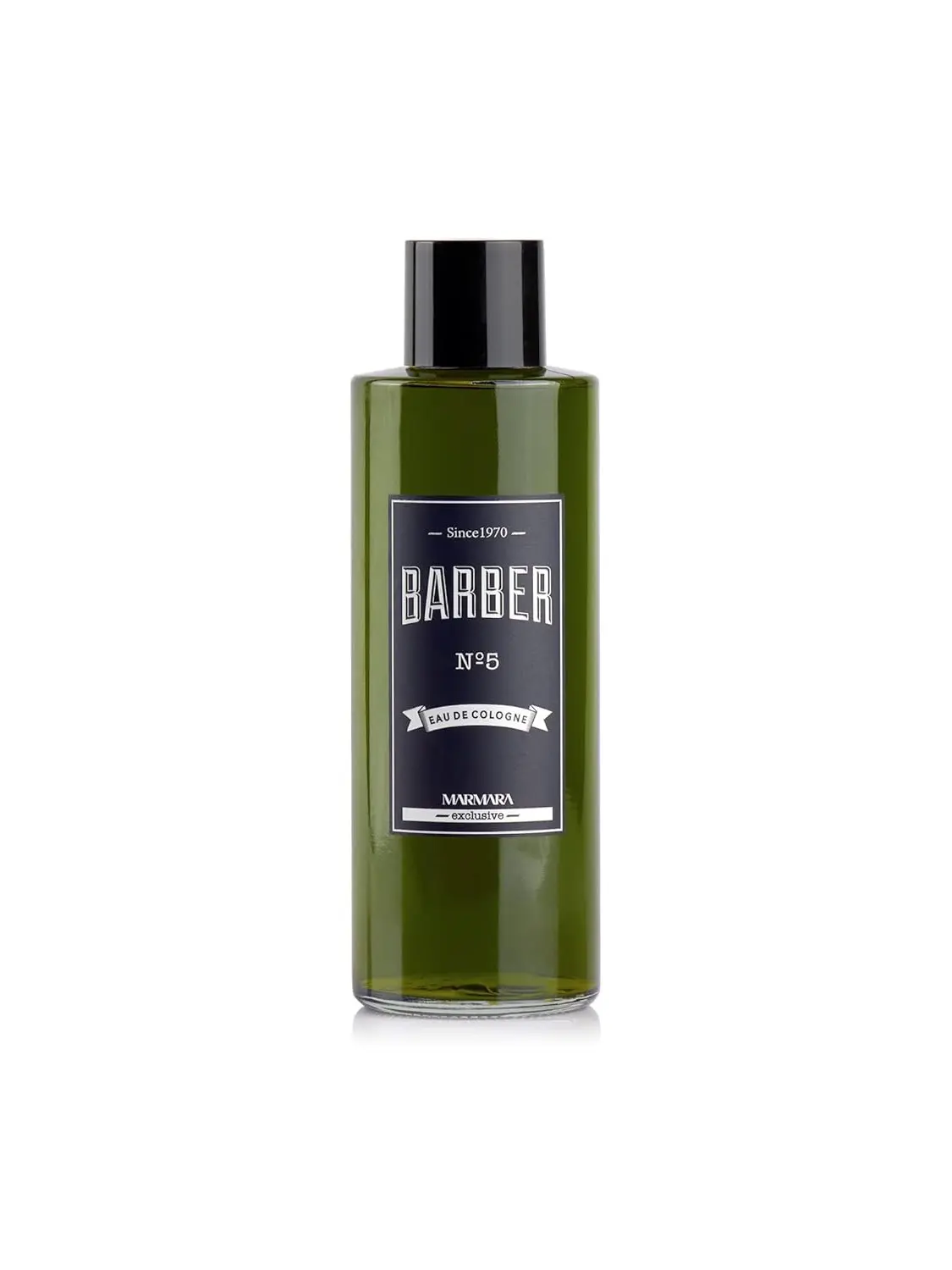 Marmara Barber No. 5 Alcohol-Containing Aftershave Cologne for Men, 36-Month Shelf Life, Long-Lasting Sport Fougère & Amber Scent, Gentle Cleansing & Cooling Post-Shave Liquid, For All Skin Types, 500ml Glass Bottle, Single Item