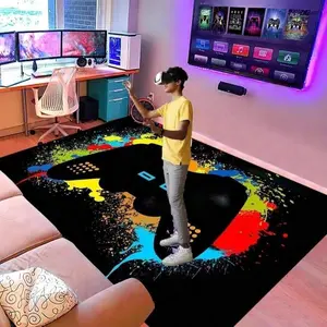 Video Game Faux Cashmere Rug For Kids Teen Boy Room Bedroom, Colorful Game Floor Area Rug For Living Room Chair Mat Hardwood
