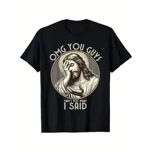 Men's Street Style Short-Sleeve Cotton T-Shirt - Funny Sarcastic "OMG You Guys I Never Said That" Quote Top, Menswear Casual Summer Tee