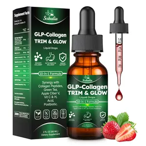 Liquid Collagen for Women, 10-in-1 Formula Multi Collagen Burn Drops Trim & Glow Hyaluronic Acid Biotin Green Tea L-Carnitine & ACV for Hair Growth Metabolism Skin Gut & Digestive Health