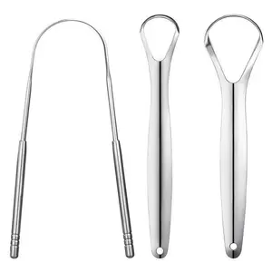Stainless Steel Tongue Scraper, U-Shaped Oral Cleaner, Colorful Box Packaging, Effective Tongue Cleaning Tool for Oral Hygieneoral hygiene kit