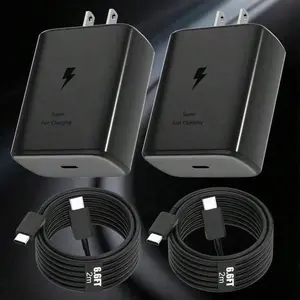2-Pack 45w Super Fast Charger Type C, USB-C Quick Charge Adapter, Compact Portable Design, Safe Reliable, for Samsung Galaxy S Series & iPhone, Type C Charging, Travel Charger Block